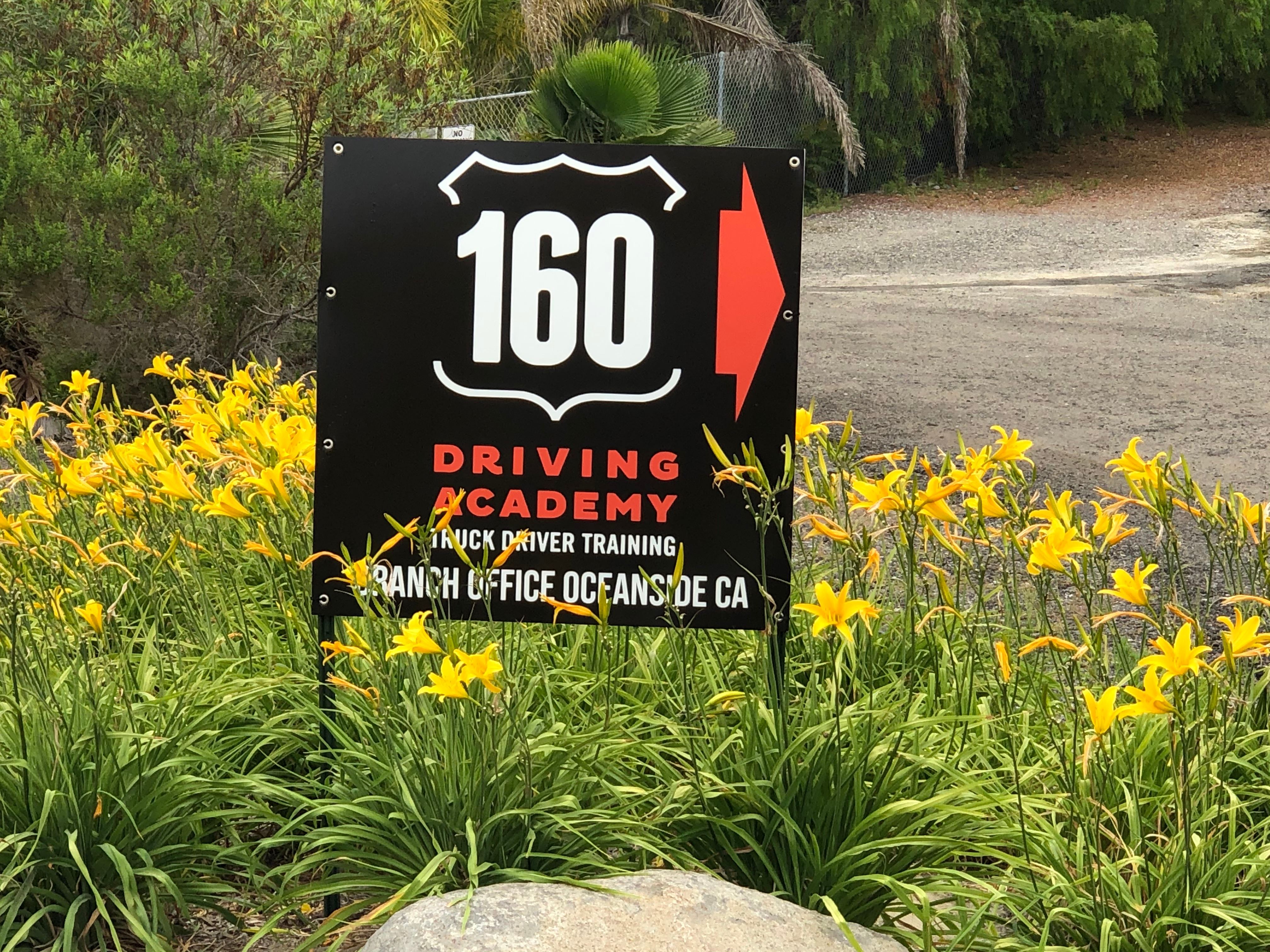 160 Driving Academy Sign
